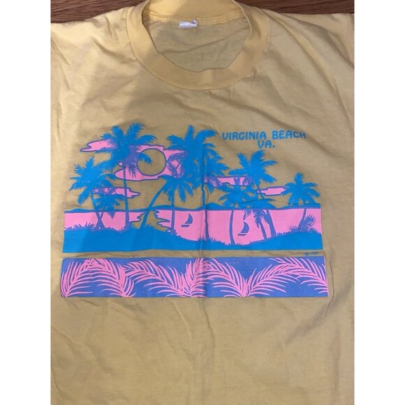 Vtg 80s Bloopers Virginia Beach Virginia Made In USA Shirt Size L - Picture 2 of 4